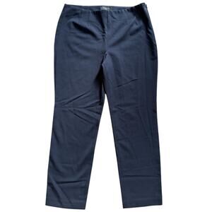 Talbots Petites Dress Pants Trousers Navy Blue Classic Career Wear Womens 12P